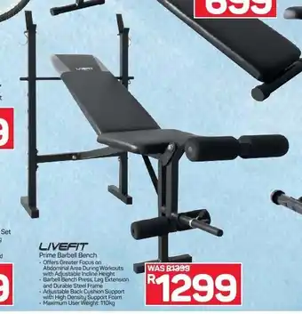 Pick n Pay Hypermarket Livefit Prime Barbell Bench offer