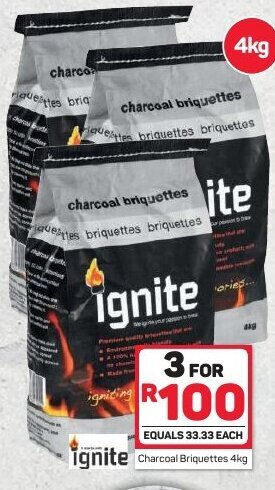 Pick n Pay Hypermarket Charcoal Briquettes 4kg offer