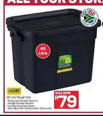 Pick n Pay Hypermarket Addis 45 Litre Rough Tote offer