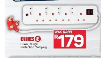 Ellies 8-Way Surge Protection Multiplug