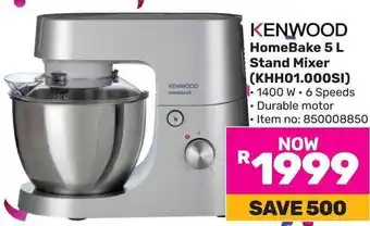 Game KENWOOD HomeBake 5 L Stand Mixer (KHH01.000SI) offer