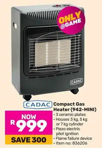 Game CADAC Compact Gas Heater (942-MINI) offer