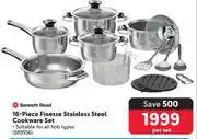 Makro Bennett Read 16-Piece Finesse Stainless Steel Cookware Set-Per Set offer