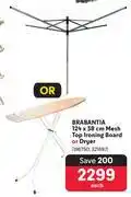 Makro Brabantia 124 x 38cm Mesh Top Ironing Board Or Dryer-Each offer