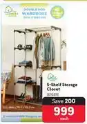 Makro The Laundry House 5 Shelf Storage Closet-Each offer