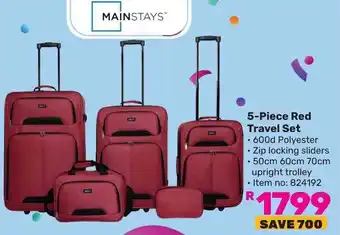 Game 5-Piece Red Travel Set offer