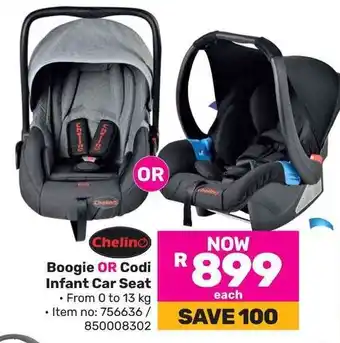 Game Chelino Boogie OR Codi Infant Car Seat offer