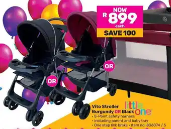 Game little one Vito Stroller little Burgundy OR Black offer