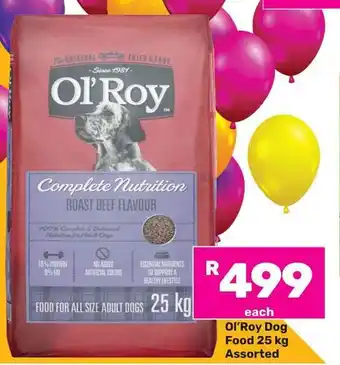 Game Ol'Roy Dog Food 25 kg Assorted offer