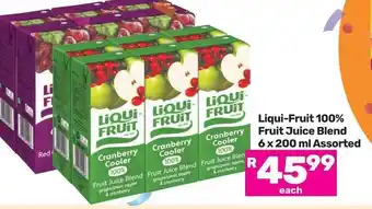 Game Liqui-Fruit 100% Fruit Juice Blend 6 x 200 ml Assorted offer