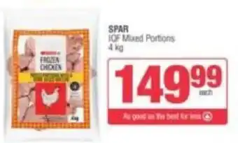 Spar SPAR IQF Mixed Portions 4kg offer