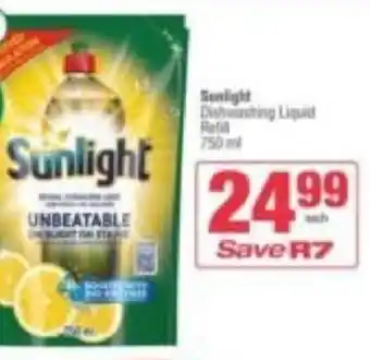 Spar Sunlight Dishwashing Liquid Refill offer