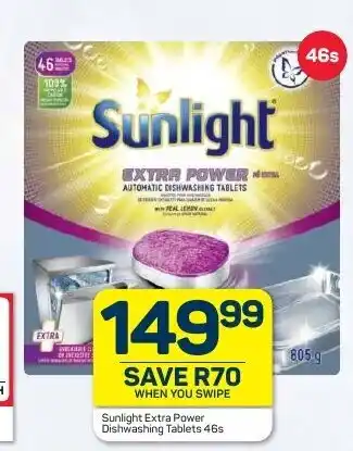 Pick n Pay Hypermarket Sunlight Extra Power Dishwashing Tablets 46s offer