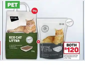 Pick n Pay Hypermarket PnP Eco Cat Litter 5kg Plus Silicone Cat Litter 1.8kg offer