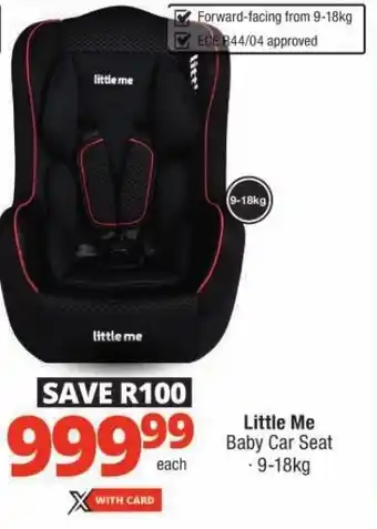 Checkers Little Me Baby Car Seat offer