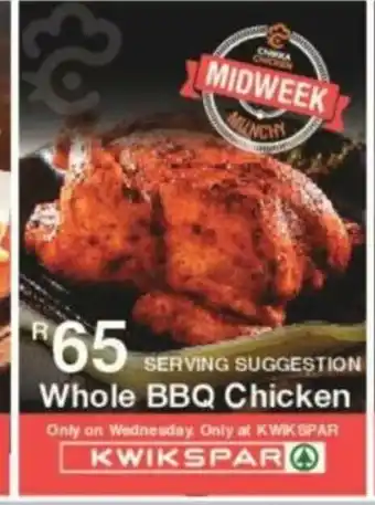 KwikSpar Whole BBQ Chicken offer