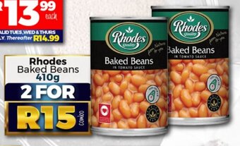 Take 'n Pay Rhodes Baked Beans 410g offer