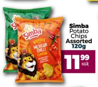 Take 'n Pay Simba Potato Chips Assorted 120g offer