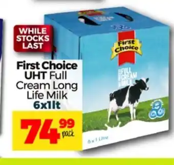 Take 'n Pay First Choice UHT Full Cream Long Life Milk 6 x 1lt offer