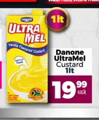 Take 'n Pay Danone UltraMel Custard 1lt offer
