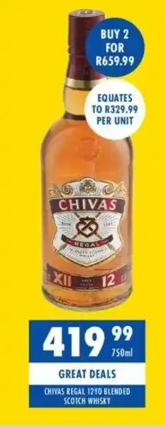 Tabooz CHIVAS REGAL 12YO BLENDED SCOTCH WHISKY offer