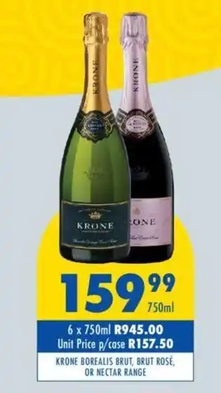 Tabooz KRONE BOREALIS BRUT, BRUT ROSÉ, OR NECTAR RANGE offer