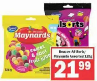 Beacon Al Sorts/Maynards Assorted 125g