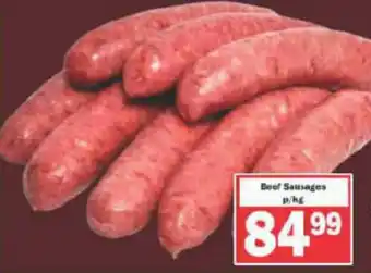 Big Save Liquor Beef Sausages p/kg offer