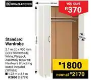 Builders Warehouse Home & Kitchen Standard Wardrobe-2.1m(h) x 900mm(w) x 500mm(d) offer