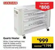 Builders Warehouse Goldair Quartz Heater offer