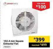 Builders Warehouse Powerworx 152.4mm Square Extractor Fan offer