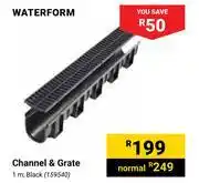 Builders Warehouse Waterform Channel & Grate (Black)-1m offer