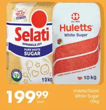 Save Hyper Huletts/Selati White Sugar 10kg offer