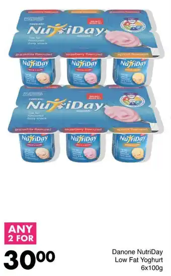 Save Hyper Danone NutriDay Low Fat Yoghurt 6x100g offer