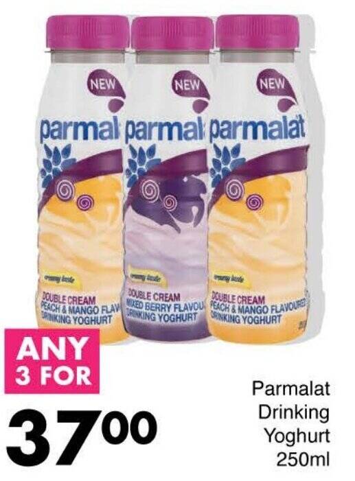 Parmalat Drinking Yoghurt 250ml offer at Save Hyper