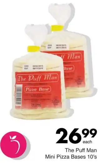 The Puff Man Mini Pizza Bases 10's