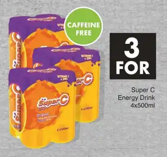 Save Hyper Super C Energy Drink 4x500ml offer