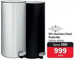 Makro Home living - 30 l stainless steel pedal bin offer