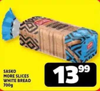 Usave SASKO MORE SLICES WHITE BREAD 700g offer