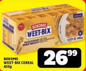 Usave BOKOMO WEET-BIX CEREAL 450g offer