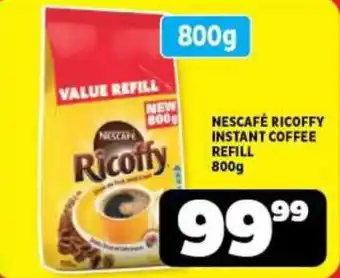 Usave NESCAFÉ RICOFFY INSTANT COFFEE REFILL 800g offer