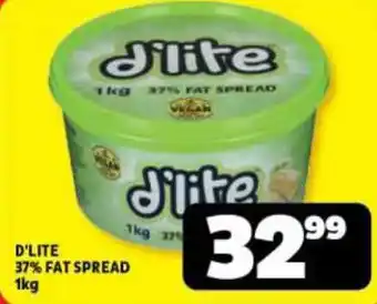 Usave D'LITE 37% FAT SPREAD 1kg offer