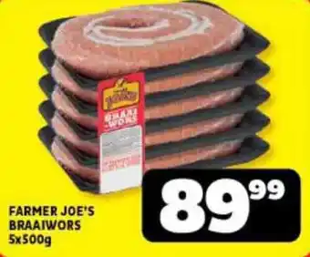 Usave FARMER JOE'S BRAAIWORS 5x500g offer