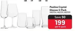 Makro Pauline crystal glasses 4-pack offer