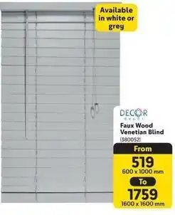 Makro Decor depot - faux wood venetian blind offer