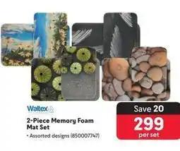 Makro Waltex - 2-piece memory foam mat set offer