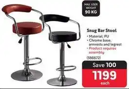 Snug bar stool
