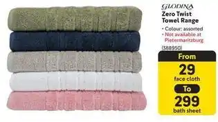 Makro Glodina - zero twist towel range offer