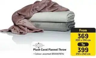 Makro Home living - plush coral flannel throw offer