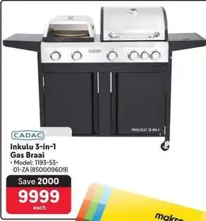 Makro Cadac - inkulu 3-in-1 gas braai offer